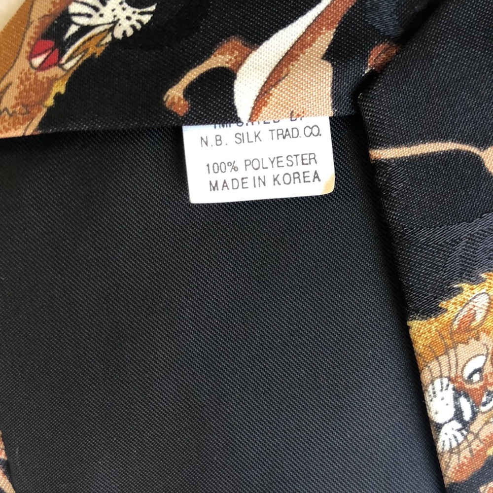 Renaissance Men’s Novelty Tie Lions Hand Made - Picture 5 of 5